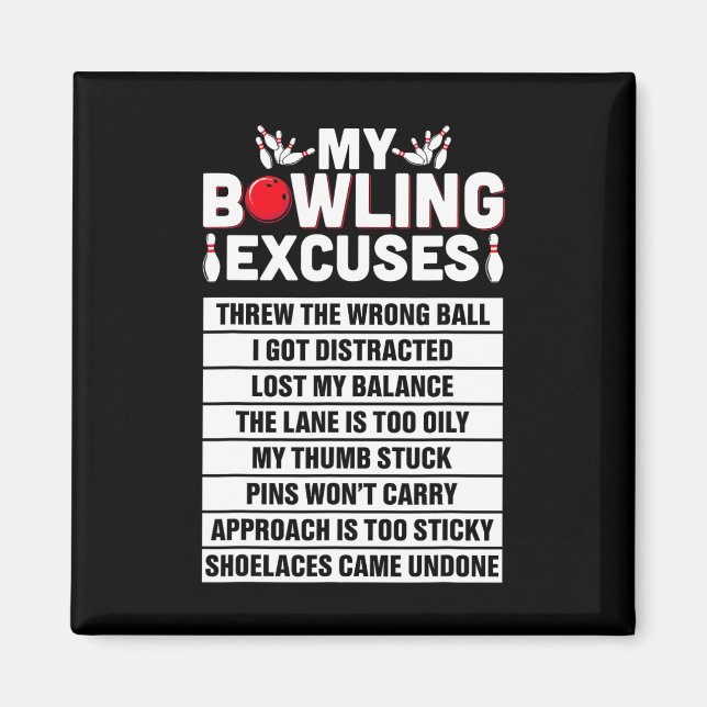 Imán Excusas De Bolos Graciosos De Strike And Smile Co  (Frente)