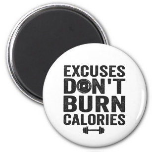 Imán Excusas no quemen calorías regalo de gimnasia dive