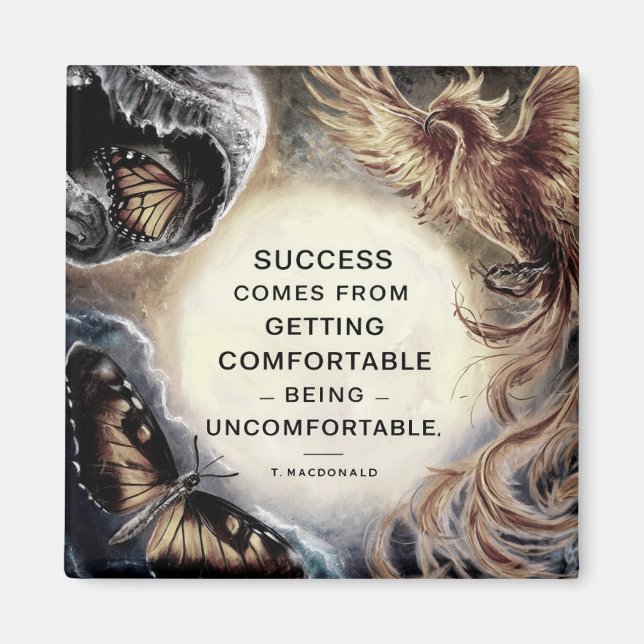 Imán exitoso - imán de nevera Inspirador (Frente)