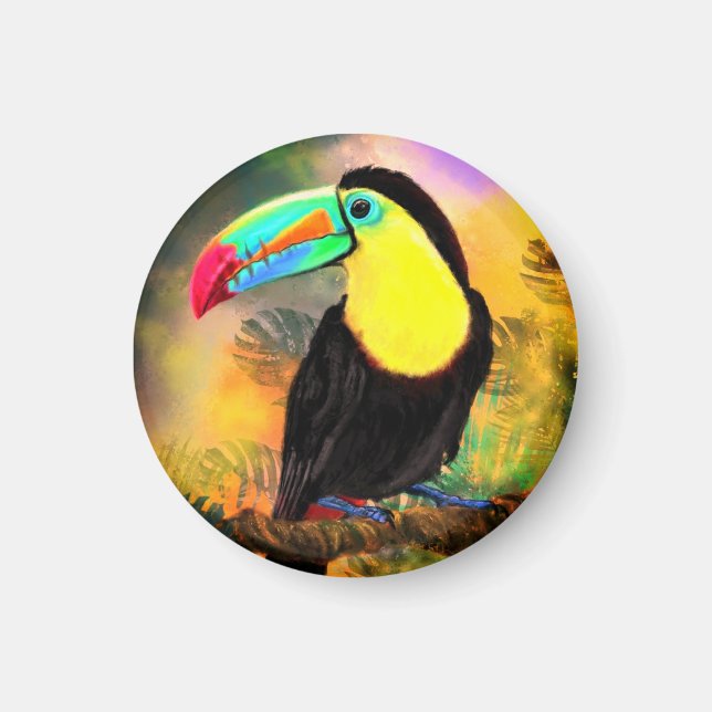 Imán Exótico Toco Toucan Bird Magnet (Frente)
