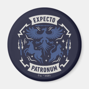 Imán Expecto Patronum Silueta Gráfica Vintage