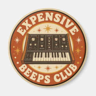 Imán Expensive Beeps Club – Lustiger Synth Nerd