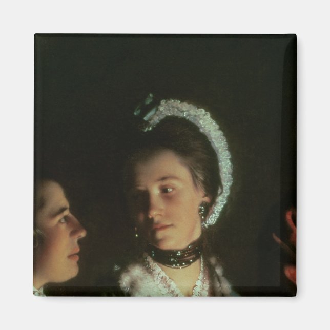 Imán Experimento sobre un pájaro en la bomba de aire, 1 (Frente)