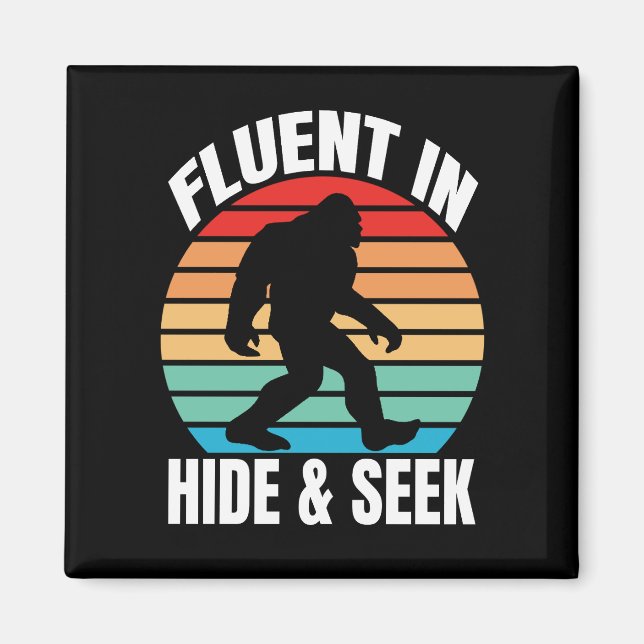 Imán Experto en el divertido escondite de Bigfoot (Frente)