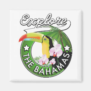 Imán Explora el logotipo de las Bahamas