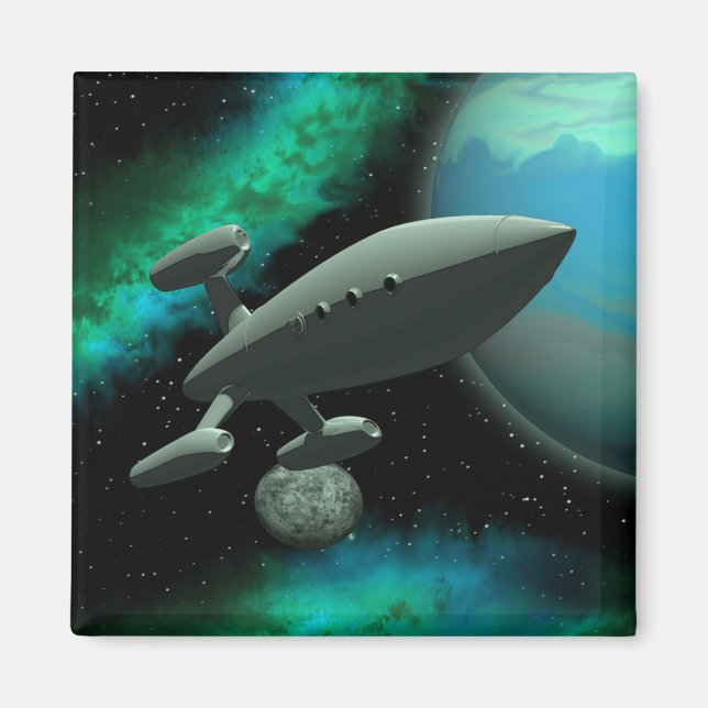 Imán Explorador de estrellas (cuadrado) (Frente)