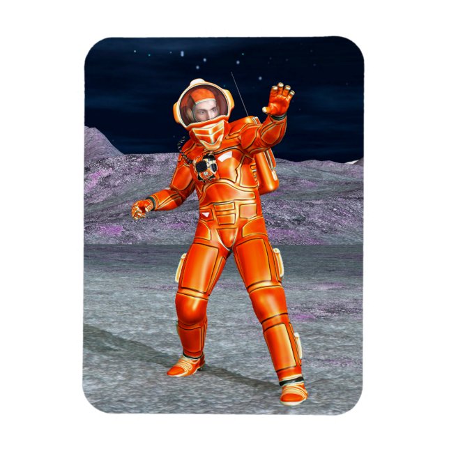 Imán Explorador de Marte Astronauta Arte de Planeta Ali (Vertical)