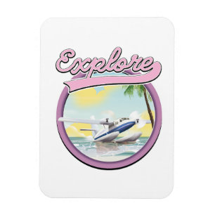 Imán Explorar el logotipo de viaje