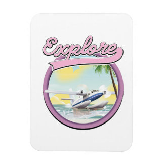 Imán Explorar el logotipo de viaje