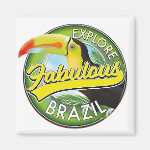 Imán Explorar el magnífico logotipo de Brasil
