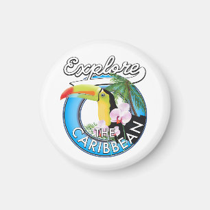 Imán Explore el parche de viaje caribeño.