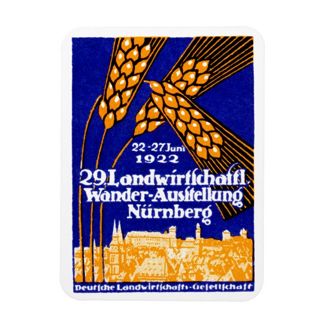 Imán Exposición Agrícola de Nuremberg de 1922 (Vertical)