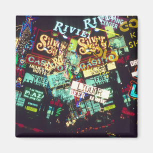 Imán Exposición doble, carteles de casino, Las Vegas,