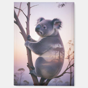 Imán Exposición doble de Koala Naturaleza animal Salvaj
