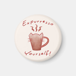 Imán Exprésate Gatos Y Café