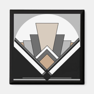Imán Expresión de ventilador Art Deco