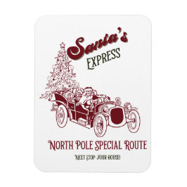 Imán Expreso Navideño Vintage de Santa