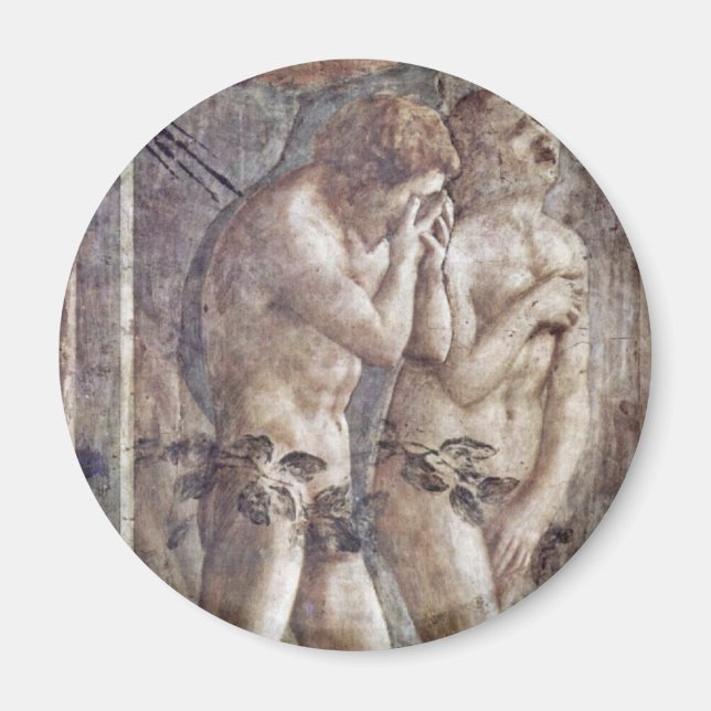 Imán Expulsión Del Paraíso Por Masaccio (Mejor Calidad) (Frente)