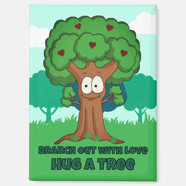 Imán Extiende el Amor Abraza un Árbol (Anverso)