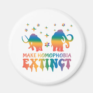 Imán Extinge la homofobia - Elefante arcoiris LGBTQ