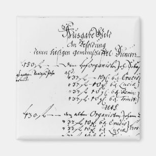 Imán Extracto del pago del sueldo de J.S. Bach