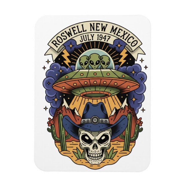 Imán Extranjero de Nuevo México Roswell (Vertical)