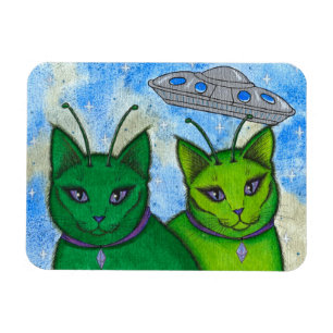 Imán extranjero del arte del gato de la fantasía
