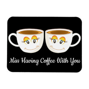 Imán Extraño café con tu negro con tazas de café