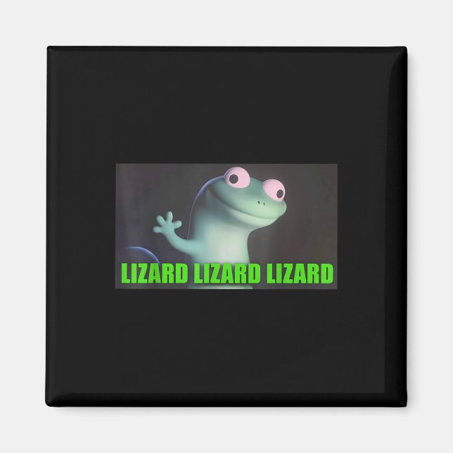 Imán Extraño divertido Lizard Lizard Lizard Meme Animal (Frente)