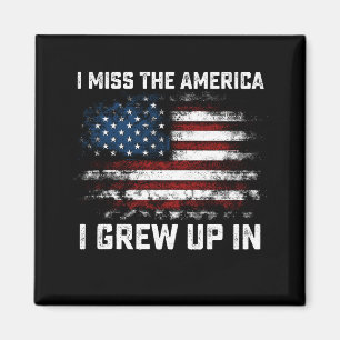 Imán Extraño la América en la que crecí en USA Bandera 