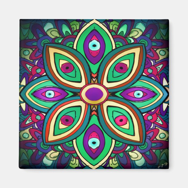 Imán Eye Lotus Art Magnet (Frente)
