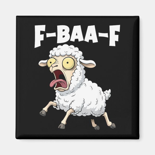 Imán F-baa-f Meme – Funny Screaming Meme Graphic  (Frente)