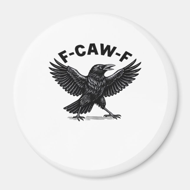 Imán F-Caw-F Bird Lover’s Humorous Pun Stickers Essenti (Frente)