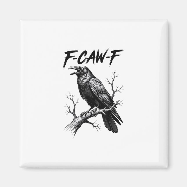 Imán F Caw F Crow Lover Raven Meme Classic Style (Frente)
