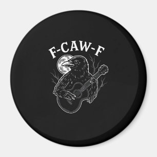 Imán F Caw F Cuervo de Guitarra Divertido Estilo Vintag