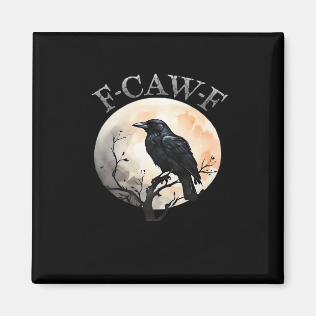 Imán F-Caw-F Funny Bird Moon Minimal Clean (Frente)