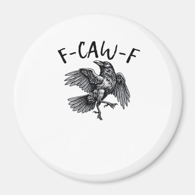 Imán F Caw F Funny Crow Vintage Graphic (Frente)