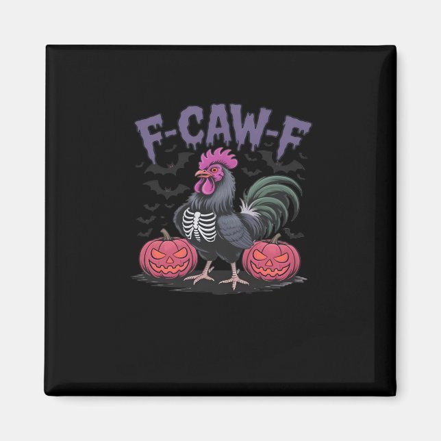 Imán F Caw F Gallina Divertida Clásico Estilo Simple Li (Frente)