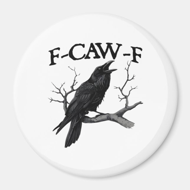 Imán F Caw F Gráfico Vintage Clásico (Frente)