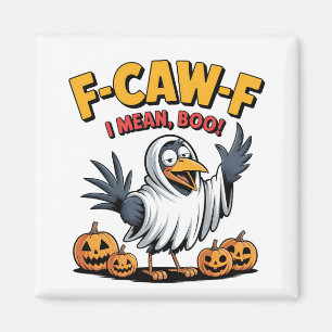 Imán F-Caw-F Me Refiero A Boo Gracioso Cráneo Halloween