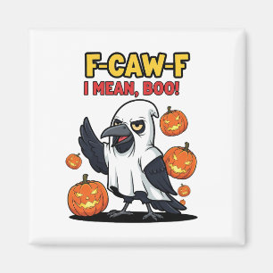 Imán F-Caw-F Me Refiero A Boo Gracioso Cráneo Halloween