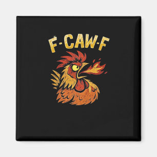 Imán F-Caw-F-Pollo Clásico Minimalista Limpio