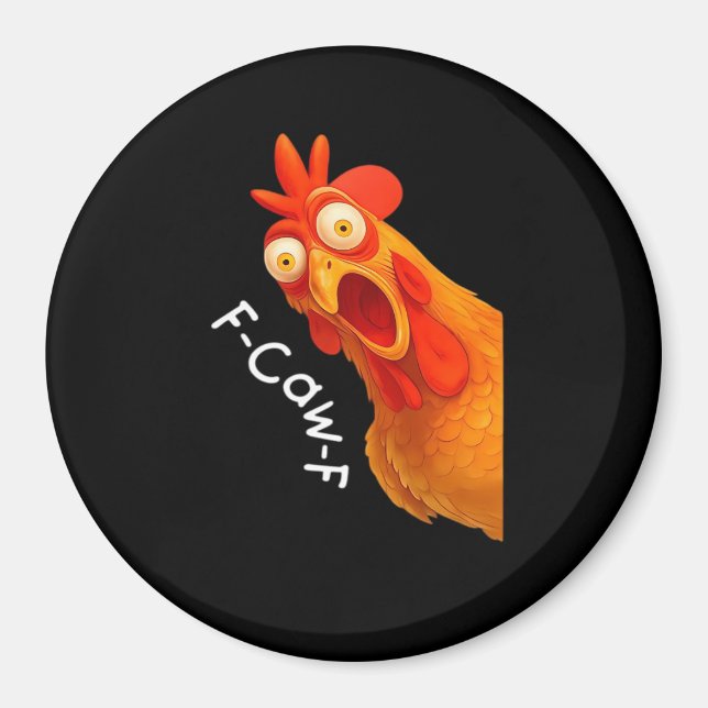 Imán F-Caw-F Pollo Esencial Clásico Retro (Frente)