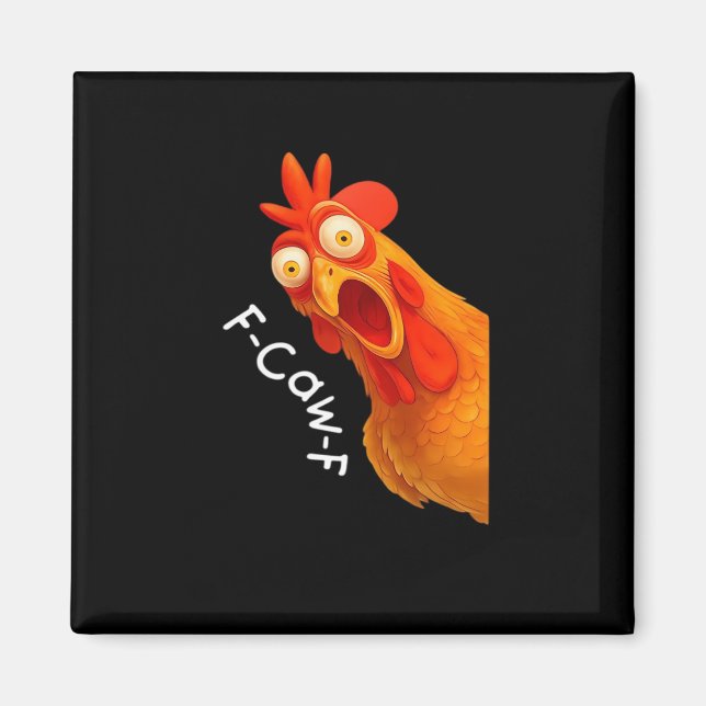 Imán F-Caw-F Pollo Esencial Clásico Retro (Frente)