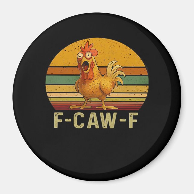 Imán F-Caw-F Pollo Esencial Retro Clásico (Frente)
