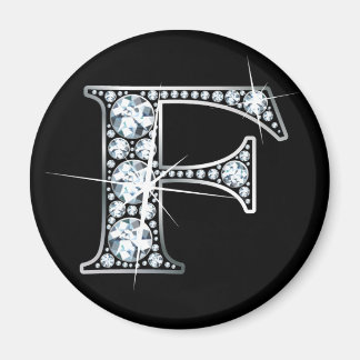 Imán "F" Diamond Bling Magnet