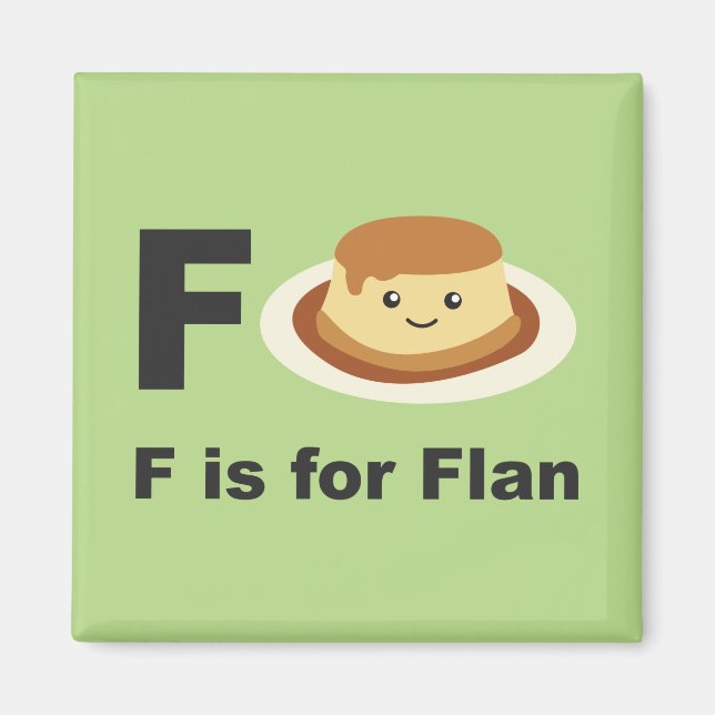 Imán F es para Flan (Frente)