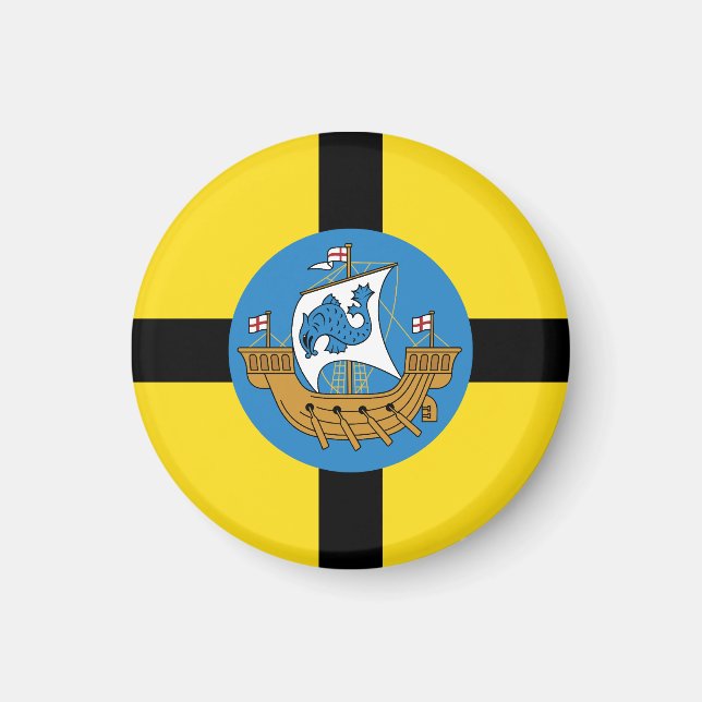 Imán F lag of Wellington City, New Zealand Magnet (Frente)