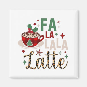 Imán Fa Fa La La Latte Divertida Navidad Santa Navidad