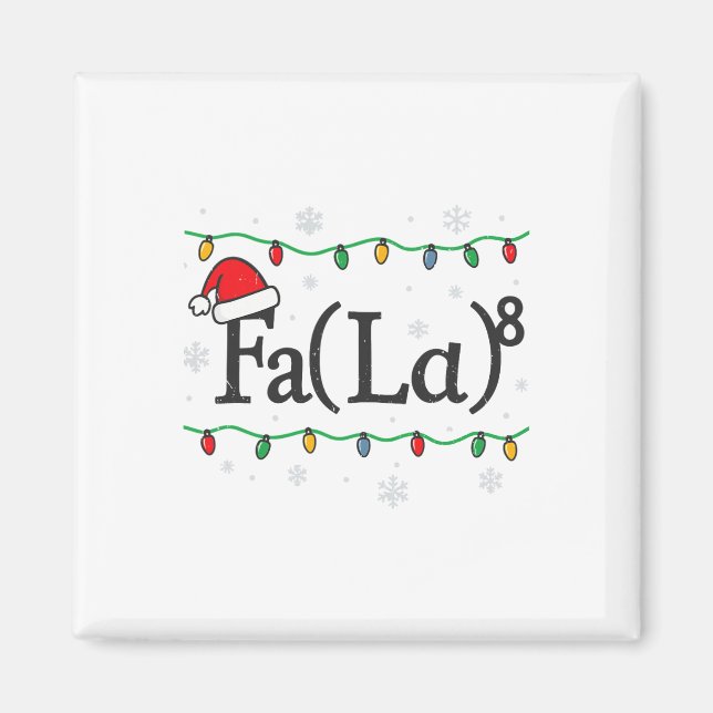 Imán Fa (la) 8 divertido profesor de matemáticas Navida (Frente)